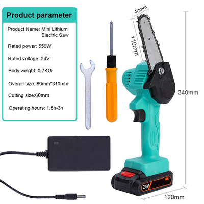 OEM 500W 배터리 무선 소형 모바일 손은 재충전이 가능한 체인이 공장을 봤다고 생각했습니다